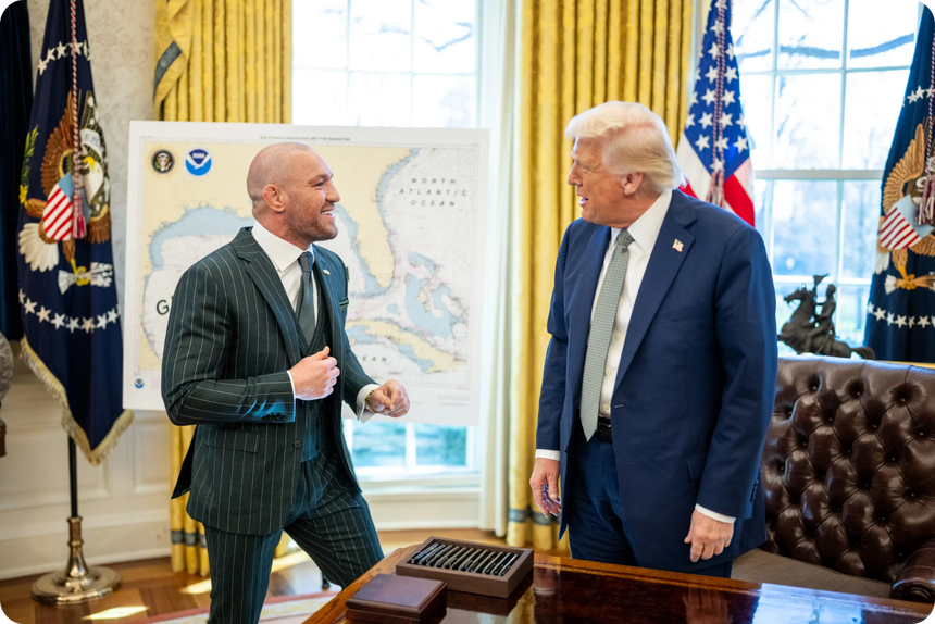 Макгрегор в гостях у Трампа